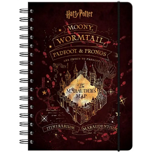 Блокнот пруж. A5 80арк. кліт. тв. обкл. Harry Potter HP24-190/Kite/(10)