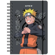 Блокнот пруж. A5 80арк. кліт. тв. обкл. Naruto NR24-190/Kite/(10)