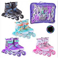 Ролики розсувні р.37-42,алюм. рама,колеса ПВХ №RL2403(6) КІ