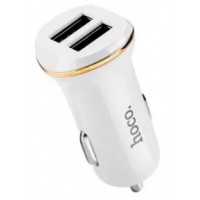 Зарядний пристрій авто. Hoco Z1 2USB 2.1A white(32)