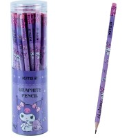 Олівець гр. "Kite" №HK24-056 Kuromi з гумкою,в тубі(36)(432)
