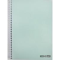 Блокнот пруж. бок. A5 80арк. кліт. пласт. обкл. E20308/Economix/(4)(56)