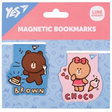 Закладка магніт. Yes 708106 Line Friends Brown and Choco 2шт