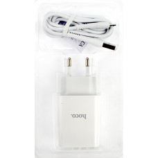 Зарядний пристрій Hoco C93A 3USB+microUSB Digital display 3.4A white(12)