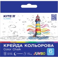 Крейда кольор. Kite K-073 6кольор. Jumbo Classic(20)(60)