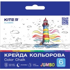 Крейда кольор. Kite K-073 6кольор. Jumbo Classic(20)(60)