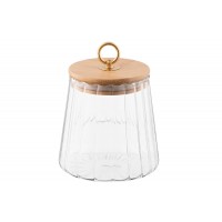 Ємність скло для зберігання Ardesto Fresh Vintage 650мл,бамбук AR1365BV(12)