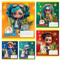 Зошит 12арк. лін. /ТВ/ "Super Girl" №ТЕ42111(25)(600)