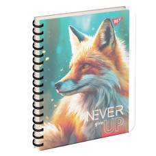 Блокнот пруж. B5 144арк. Never give up 681958/Yes/(3)(30)
