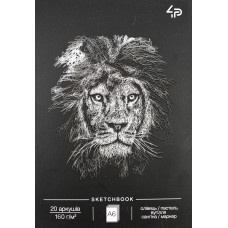 Скетчбук A6 20арк. б/лін. Animals sketchbook three,лев 40425/Profiplan/(20)