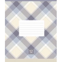 Зошит 12арк. лін. Школярик Plaid pattern ВД-лак 012-3345LL(30)(300)