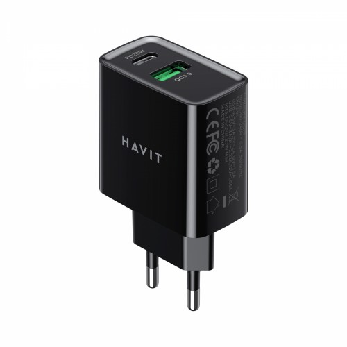 Зарядний пристрій Havit HV-UC111 2USB 20W black