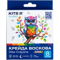 Крейда воск. Kite K-076 8кольор. Jumbo Classic(12)(144)