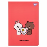 Зошит A4 40арк. кліт. пласт. обкл. з висічкою Line Friends 681843/Yes/(20)