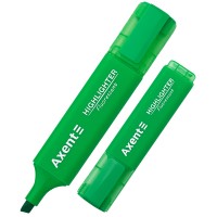 Текстмаркер "Axent" клин. Highlighter 1-5мм зелений №2537-04