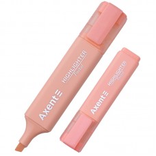 Текстмаркер "Axent" клин. Highlighter 1-5мм пастель рожевий №2537-24-A