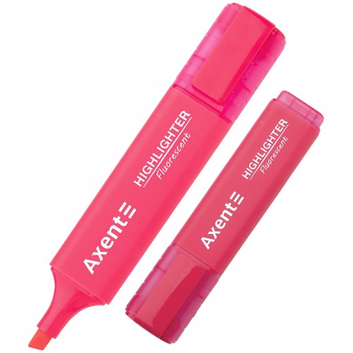 Текстмаркер "Axent" клин. Highlighter 1-5мм рожевий №2537-10-A