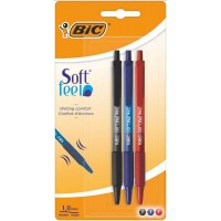 Набір ручок кульк. "Bic" №bc837394  Soft Clic Grip(3шт)