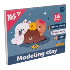 Пластилін "Yes" Line Friends 16 кольор. 320гр №540675