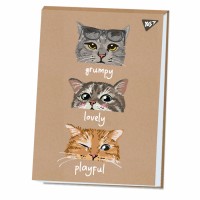 Альбом для малюв. склейка 20/100 A4 "Cats" крафт білила №130577/Yes/(6)(60)