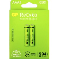 Акумулятор GP (R-03,650mAh) Recyko/блістер 2шт(10)