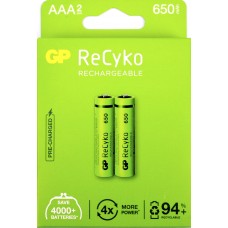 Акумулятор GP (R-03,650mAh) Recyko/блістер 2шт(10)