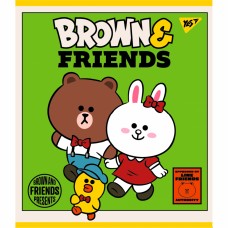 Зошит А5 YES 12арк. лін. мат. ВДЛ+ УФ-виб "Line Friends" №766806(10)(250)