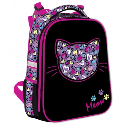 Ранець каркасний School Case Meow,2від.,2карм. 39х28х21см 2412C/Class/(4)