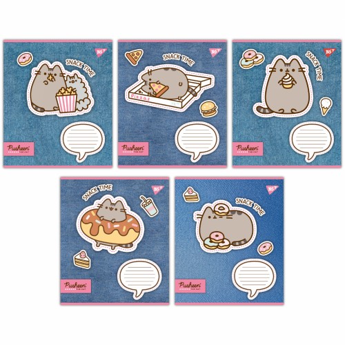 Зошит 12арк. кліт. YES Pusheen. Snack time 767197(25)