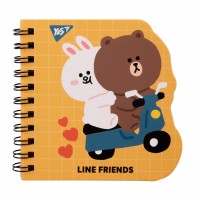 Блокнот пруж. подв. A5 30арк. "Line Friends" yellow, крапки №151812/Yes/