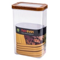 Контейнер для харч. прод. пласт. "Herevin Wood" Transparent Lid 2500мл №161208-003