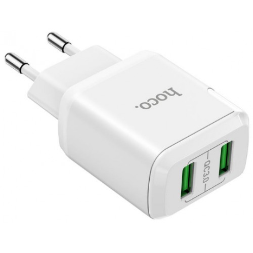 Зарядний пристрій Hoco №N6 1USB+microUSB 1м 3A white