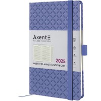 Щотижн. A5 "Axent" дат2025 Partner Gently бузковий №8522-25-02-A