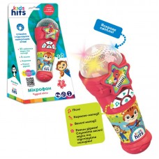 Мікрофон Kids Hits,пісні, мелодії,на бат-ці,в кор-ці,14х25,5х8,3см KH16/004(24) КІ