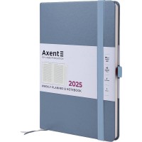 Щотижн. A5 "Axent" дат2025 Prime Strong сірий №8507-25-62-A(20)