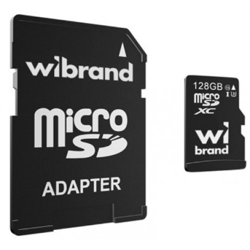 Карта пам`яті 128Gb Micro-SDXC(UHS-1 U3) Wibrand class10 (adapter SD)