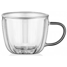 Набір чашок скло (2шт) 350мл Ardesto з подвійними стінками AR2635BWN