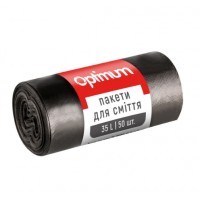 Пакети для сміття "Optimum" 35л 50шт HD чорні №7238(50)