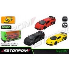 Машина метал. "Автопром" Lamborghini Aventador SVJ63,відчин. двері,в кор-ці 16,5х7х8см КІ