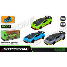 Машина метал. "Автопром" Lamborghini Huracon STO,відчин. двері,в кор-ці 16,5х7х8см КІ