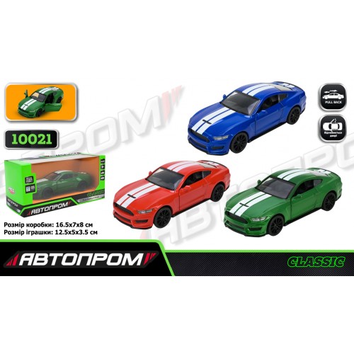 Машина метал. "Автопром" Ford Shelby GT350,відчин. двері,в кор-ці 16,5х7х8см КІ