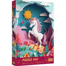 Пазли Trefl 160ел. Мистецтво з паперу: єдиноріг №40047