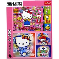 Пазли Trefl 2x200ел. Hello Kitty Вітаю Кітті та друзів №13336