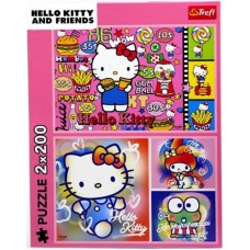 Пазли Trefl 2x200ел. Hello Kitty Вітаю Кітті та друзів №13336