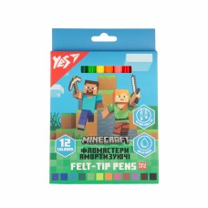 Фломастери Yes 12кольор. Minecraft амортизуючі 650582(12)(192)