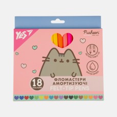 Фломастери Yes 18кольор. Pusheen амортизуючі 650583(12)(192)