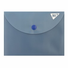 Папка-конверт "Yes" №492331 В7 "Fusion" на кнопці,синя