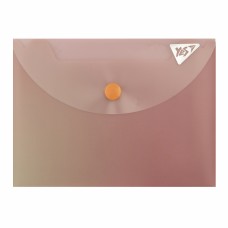 Папка-конверт "Yes" №492303 В7 "Fusion" на кнопці,димчасто-рожева