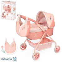 Коляска для ляльок метал. 35х50х60см,сумка,корзина,в кор-ці,32х45х11см №86074(6)