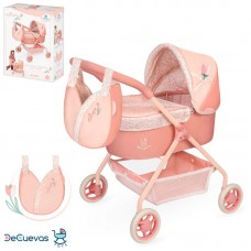 Коляска для ляльок метал. 35х50х60см,сумка,корзина,в кор-ці,32х45х11см №86074(6)